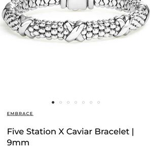 LAGOS Silver Five Station X Caviar Bracelet